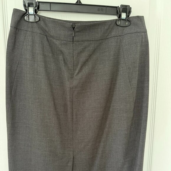 Theory Pencil Skirt Slim Fit Stretch Wool Grey Size 6 - Picture 2 of 5